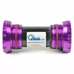 OMNI Racer WORLDS LIGHTEST Ti CERAMIC Hollowtech II Bottom Bracket 74g: PURPLE - Picture 1 of 12