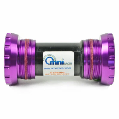 OMNI Racer WORLDS LIGHTEST Ti CERAMIC Hollowtech II Bottom Bracket 74g: PURPLE - Image 1 of 4