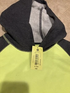 XERSION QUICK DRI Hoodie Youth XL (18-20) Dk  Gray/Yellow L/S Pullover NWT - Picture 1 of 4