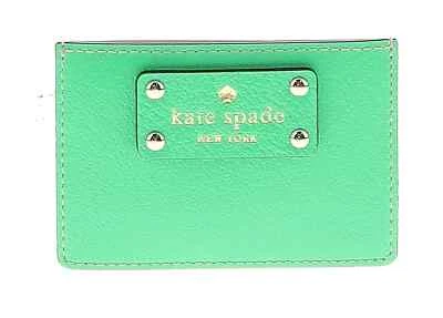 NUEVO CON ETIQUETAS KATE SPADE Wellesley Graham Estuche para Tarjetas Freshair Verde azulado Tostado Tarjeta de Identificación Billetera Foto 1 de 3
