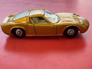Matchbox #33 Lamborghini Miura, Gold Paint, Regular Wheels. Near Mint. - Picture 1 of 9