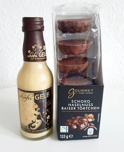 Scharfes Gelb Eierlikör und Gourmet Schoko Baiser Pralinen Törtchen Geschenk Set - Bild 1 von 2