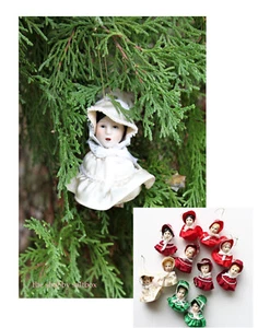Russ Porcelain Victorian Ornaments (Lot 11) Lady Doll Heads Bust Cottagecore VTG - Picture 1 of 12