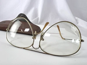 VINTAGE B&L RAY-BAN 62-14 AVIATOR SUNGLASS EYEGLASS FRAME & Case ~ Prescription - Picture 1 of 20
