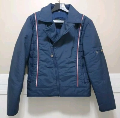 De Colección ASPEN POWDER Mujer Chaqueta de Esquí Mediana Abrigo Abombado Azul Marino Cremallera Asimétrica Foto 1 de 4