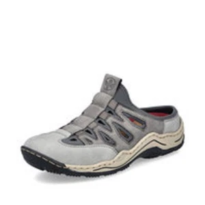Rieker Damen Clogs Sabot Pantoletten Pantoffel Hauschuhe Schuhe grau L0559 - Picture 1 of 14