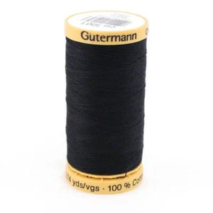 Black, Gutermann, Natural Cotton Thread (273 yards) - Picture 1 of 1