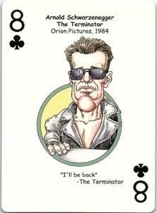 Arnold Schwarzenegger Tarjeta de Juego La Película Terminator Hooray para Hollywood - Imagen 1 de 2