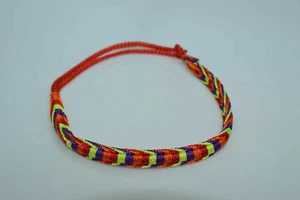 Pulsera de amistad sudamericana (rojo/naranja/amarillo neón/púrpura) - Imagen 1 de 1