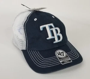 Tampa Bay Rays 47 Brand Navy Blue Field Classic Hat Dad Cap Stretch Fit OSFA - Picture 1 of 8