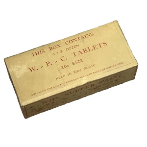 W.P.C. Tablets Vtg Advertising Sealed Display 1 1/2 Dozen 25c Size - Picture 1 of 11