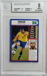 1997 Sported Magazine UK Ronaldo Nazario Soccer Card BGS 8 NM-MT Brazil - Bild 1 von 2