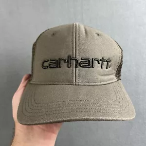 Carhartt Mütze Herren braun Cap Canvas Mesh Back Snapback gesticktes Logo Workwear - Bild 1 von 9