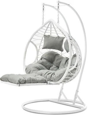 Hängesessel Hängekorb Hängestuhl Hängeschaukel mit Gestell 2-Sitzer - Bild 1 von 4