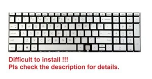 US Silver Backlit Keyboard for HP Envy 17t-cg100 Backlight - Afbeelding 1 van 1