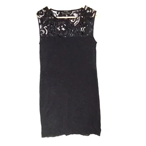 All Saints Jersey Dress T-Shirt Hand Embellished Lagenlook Ivy Size 8 P2P 16" - Picture 1 of 12