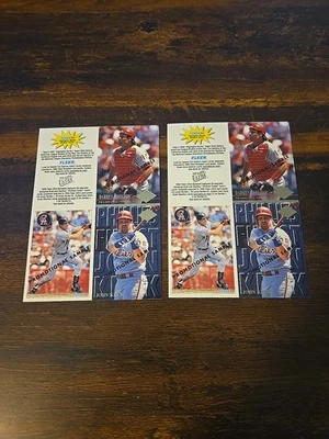 Lote de 2 muestras promocionales de béisbol Fleer 1994 sin cortar Kruk Tim Salmon Daulton Foto 1 de 4