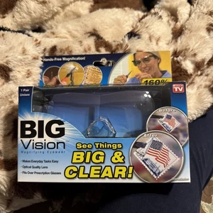 Lenti d'ingrandimento unisex Big Vision nuove con scatola - adatte sopra occhiali da vista - Foto 1 di 8