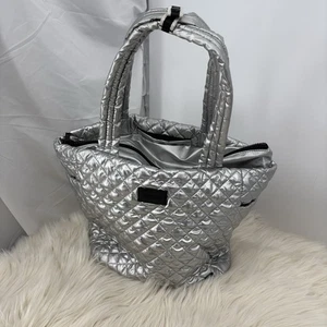 Borsa grande Vooray X CorePower Naomi - Puff trapuntata - Argento - Foto 1 di 11