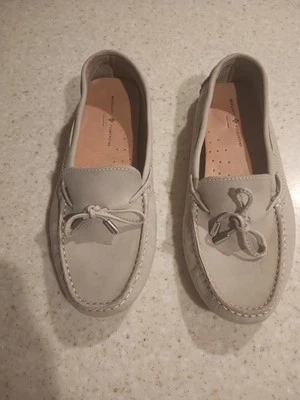 Mocasines de conducción para mujer Mercanti Fiorentini beige zapatos mocasín sin cordones 10B Foto 1 de 4