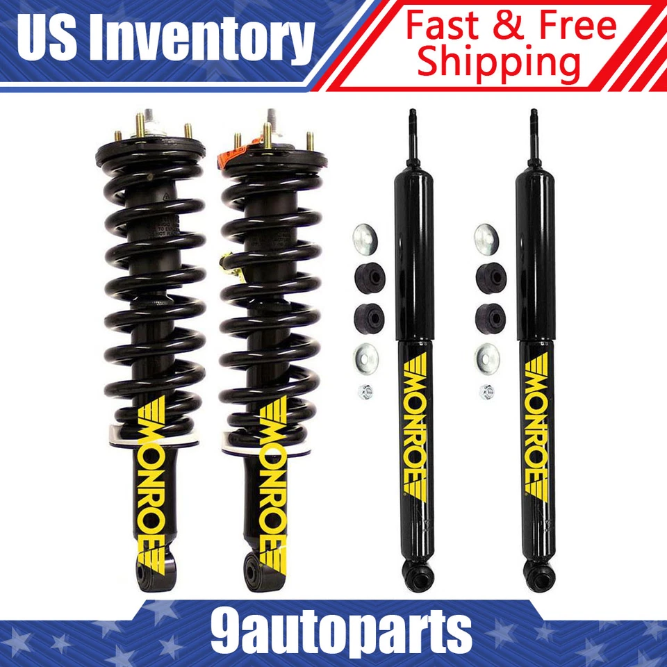 Kit completo de amortiguador trasero y puntal delantero Monroe para Toyota Sequoia 2001-2007 Foto 1 de 4
