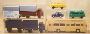 6x S.E.S Berlin LKW Modell Barkas Quelle, Polizei, Trabi, Bus H0, 1:87 - Bild 1 von 9