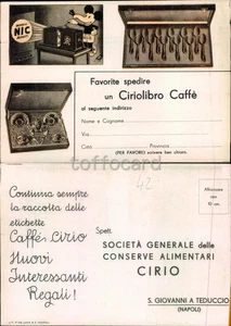 PUBBLICITA' CONSERVE CIRIO NAPOLI-CIRIOLIBRO CAFFE'-A6-42 - Imagen 1 de 1