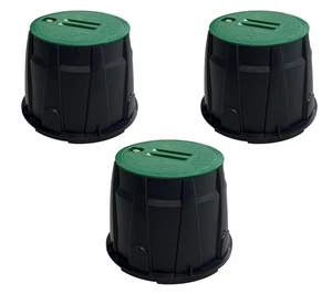3 Pack of 10" Round Valve Box With Lid Underground Assembly Sprinkler System - Picture 1 of 7