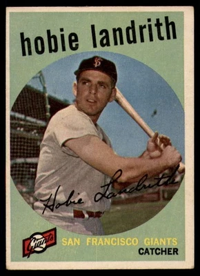 1959 Topps #422 Hobie Landrith VG/EX Very Good/Excellent Giants  ID: 35027 - Image 1 of 2