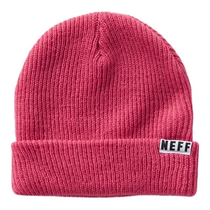 NEFF Fold Beanie Acrylic Rib Knit, One Size Fits Most, Pink New - Picture 1 of 1