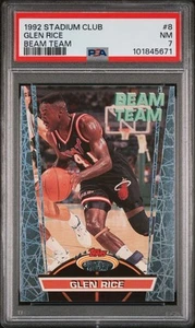 1992 STADIUM CLUB BEAM TEAM #8 GLEN RICE PSA 7 - Picture 1 of 2