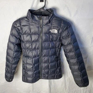 The North Face Jacket Girls L 12 Black Thermoball Full Zip Outdoor Quilted - Picture 1 of 11
