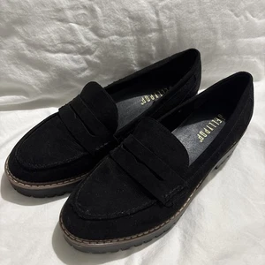 Jellypop Schuhe Paris Damen-Slipper Halbschuhe schwarz Wildleder Stoff Komfort W 9M - Bild 1 von 6