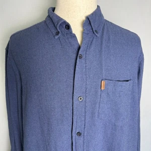 Chaps Performance Flanell, Gr. L Tall, blau Langarm Button Down, Riegeltasche - Bild 1 von 11