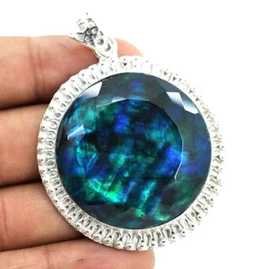 EGL Certified 119.00 Ct Natural Ammolite 925 Solid Silver Pendant Loose Gemstone - Picture 1 of 5