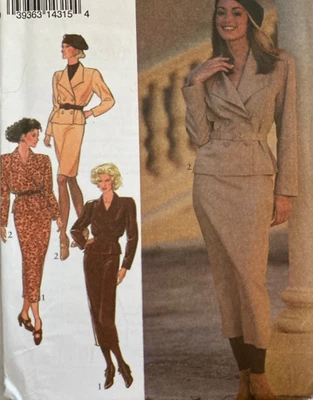 Vintage Style 2326 Jacket & Fitted Skirt Sewing Pattern Sz 8-18 Uncut FF - Image 1 of 4