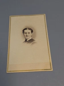 Antique Cabinet Card Lady Profile 2.5" x 4.25" G.H. LOOMIS BOSTON - Picture 1 of 5