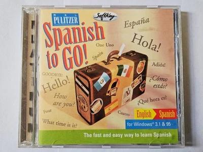 Pulitzer Spanish To Go - CD Language Software Disc For Windows 3.1 95  - Image 1 of 2