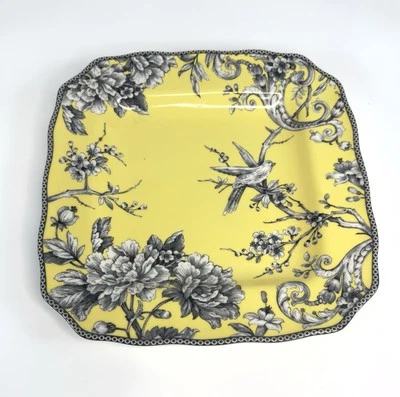222 Fifth Adelaide Yellow 11” Dinner Square Plate - Image 1 of 4