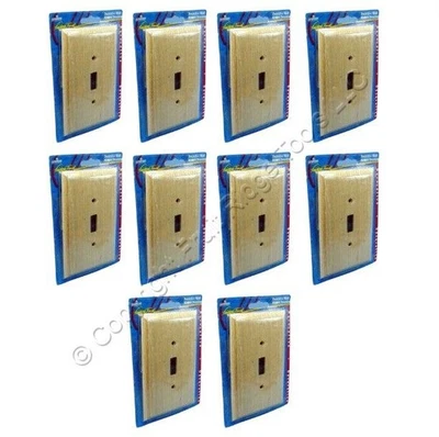 Leviton 89201-UNF Unfinished Wood 1-Gang Toggle Switch Covers Wallplate 10-Pack - Image 1 of 4