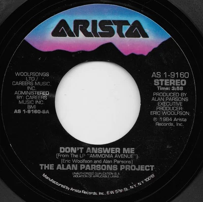 The Alan Parsons Project - Don't Answer Me - Vinyl Record Foto 1 de 2