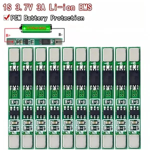 10x 1S 3,7 V 3A Li-Ionen Lithium LiPo BMS Schutz PCB Board 18650 Ladegerät Modul - Picture 1 of 13