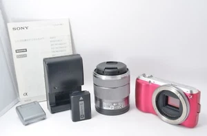 Sony Alpha NEX-C3 Mirrorless SLR Digital Camera Pink 18-55mm Lens F/S From Japan - Picture 1 of 8