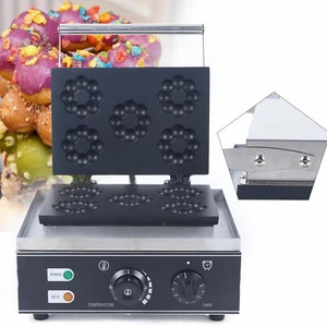 1500W Donut Waffle Baking Machine Commercial kit 5 Dounts Maker Waffle Maker - Picture 1 of 13