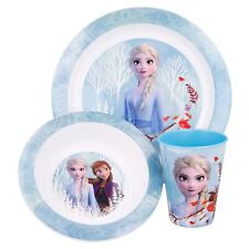 Stor Frozen II Blue Forest 3pcs Micro Dinner Tableware Set Plate, Bowl & Cup, BP