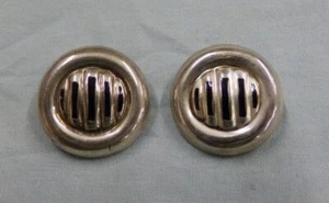 Estate Sale Find!  Womens Sterling Silver Clip On Earrings Signed Mexico 925 - Picture 1 of 4