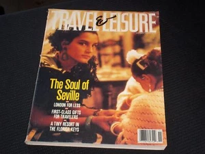 1990 NOVEMBER TRAVEL & LEISURE MAGAZINE - THE SOUL OF SEVILLE COVER - L 17741 - Picture 1 of 2