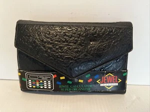 Vintage Black Organizer w/Jewel-Touch Calculator needs battery - Picture 1 of 7