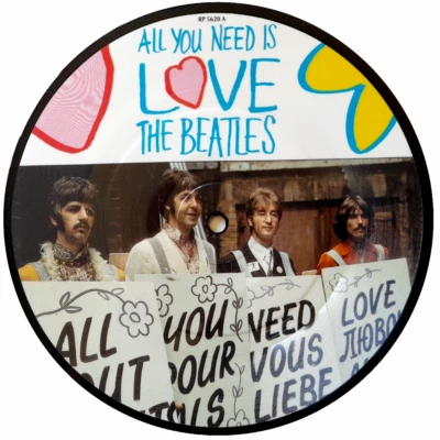 NEW Beatles Picture Disc All You Need Is Love 7" Vinyl The 20th Anniversary - Image 1 of 2