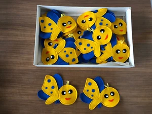 Stock Di 42 Decorazioni Ape Blu In Panno Lenci - Foto 1 di 6